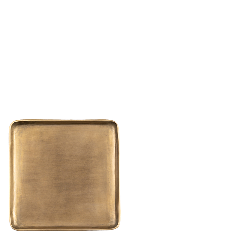 SQUARE TRAY GOLD S